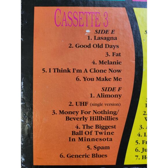 Weird Al Yankovic, Permanent Record, Cassette Tapes Collection, 1994 - Picture 7 of 8